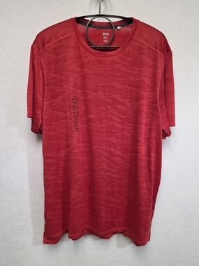 DSG Mens Size XXL Tonal Camouflage Red Short Sleeve Performance Tee